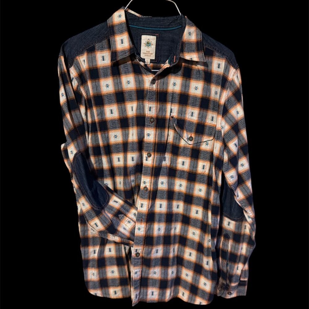 Territory Ahead Men's LS Casual Western Style Flannel Shirt - Size Large